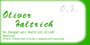 oliver haltrich business card